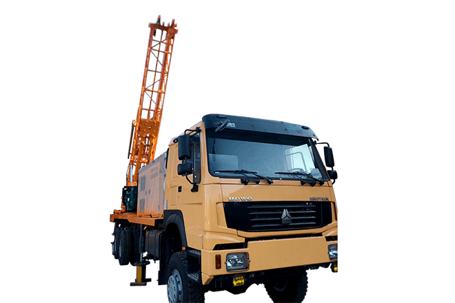 Truck mounted water well drilling rig